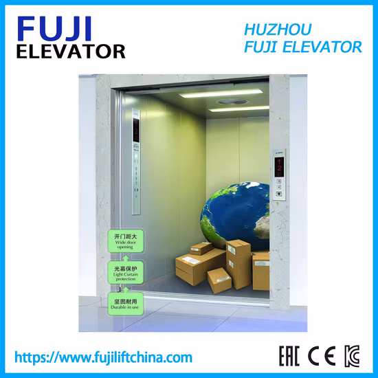 Hongmen carrega 5000kgs elevador de carga com sala de máquinas